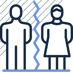 Man and Woman Separation Icon